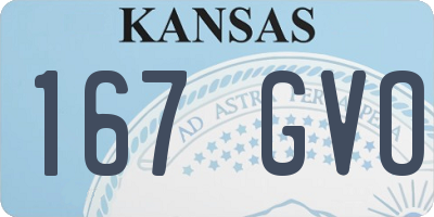 KS license plate 167GVO