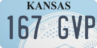 KS license plate 167GVP