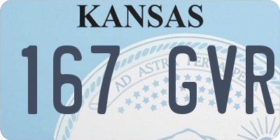KS license plate 167GVR