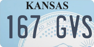 KS license plate 167GVS