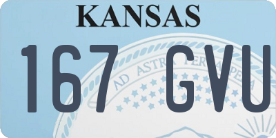 KS license plate 167GVU