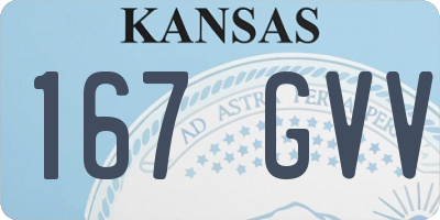 KS license plate 167GVV
