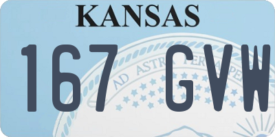 KS license plate 167GVW