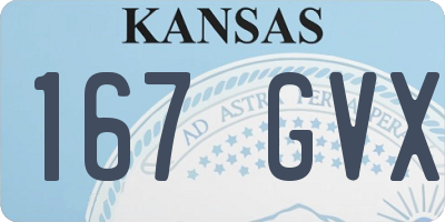 KS license plate 167GVX