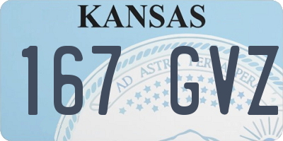 KS license plate 167GVZ