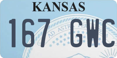 KS license plate 167GWC