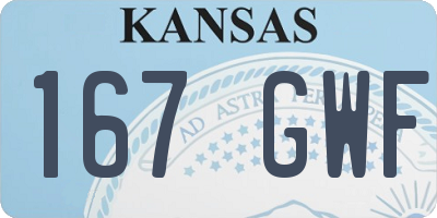 KS license plate 167GWF