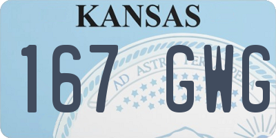 KS license plate 167GWG