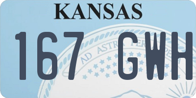 KS license plate 167GWH