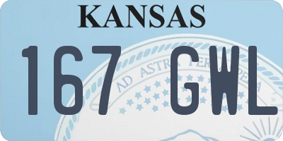 KS license plate 167GWL