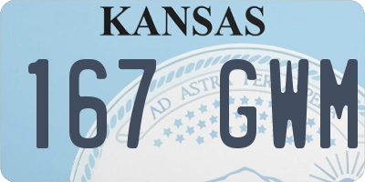 KS license plate 167GWM