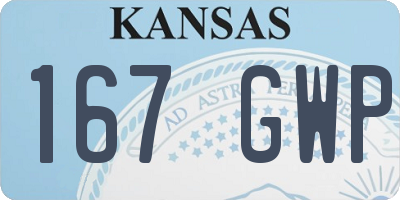 KS license plate 167GWP