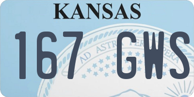 KS license plate 167GWS