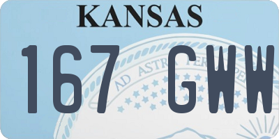KS license plate 167GWW