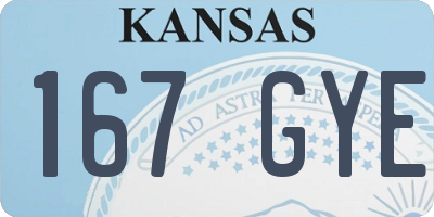 KS license plate 167GYE