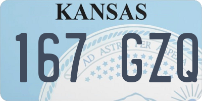 KS license plate 167GZQ