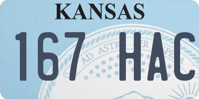 KS license plate 167HAC