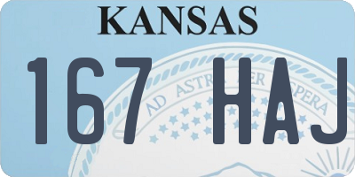 KS license plate 167HAJ
