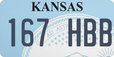 KS license plate 167HBB