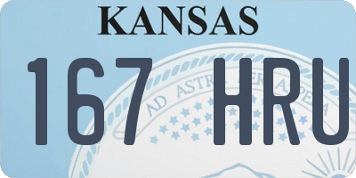KS license plate 167HRU