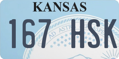 KS license plate 167HSK