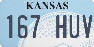KS license plate 167HUV