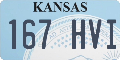 KS license plate 167HVI