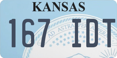 KS license plate 167IDT