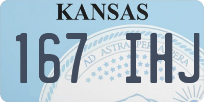 KS license plate 167IHJ