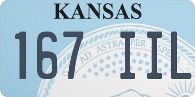 KS license plate 167IIL