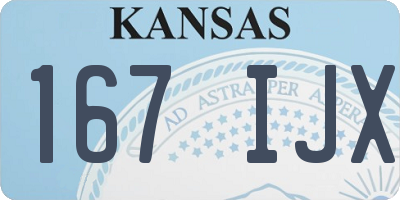 KS license plate 167IJX