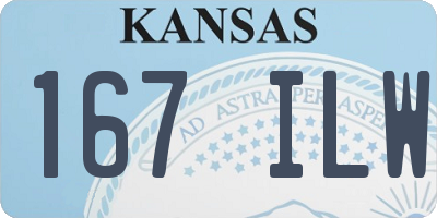 KS license plate 167ILW