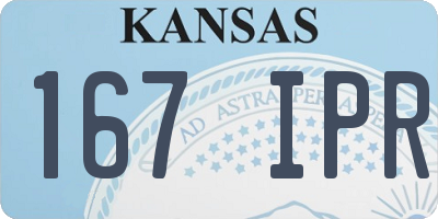 KS license plate 167IPR