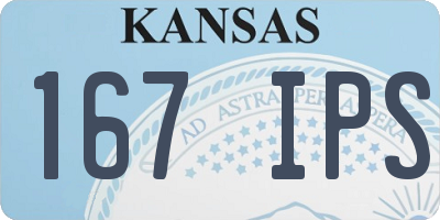 KS license plate 167IPS
