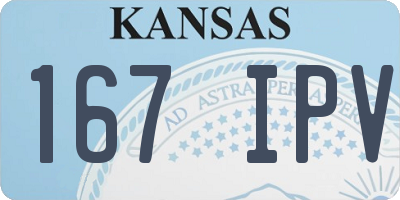 KS license plate 167IPV