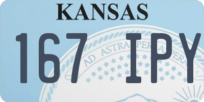 KS license plate 167IPY