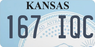 KS license plate 167IQC