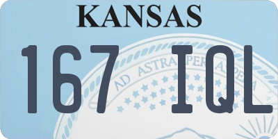 KS license plate 167IQL
