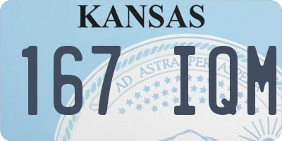 KS license plate 167IQM
