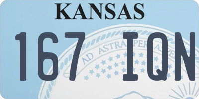 KS license plate 167IQN