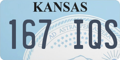 KS license plate 167IQS