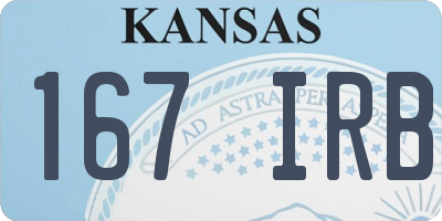 KS license plate 167IRB