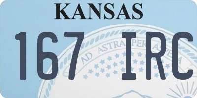 KS license plate 167IRC