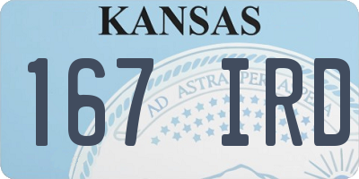 KS license plate 167IRD