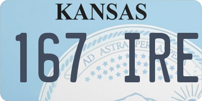 KS license plate 167IRE