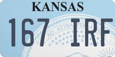 KS license plate 167IRF