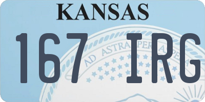 KS license plate 167IRG
