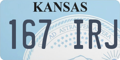 KS license plate 167IRJ