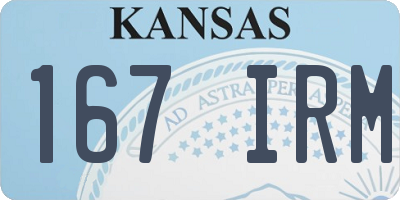 KS license plate 167IRM