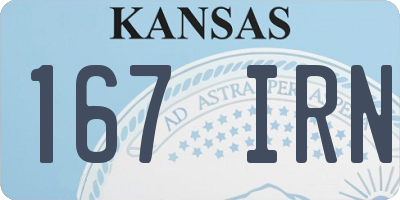 KS license plate 167IRN